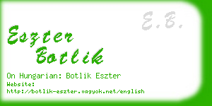 eszter botlik business card